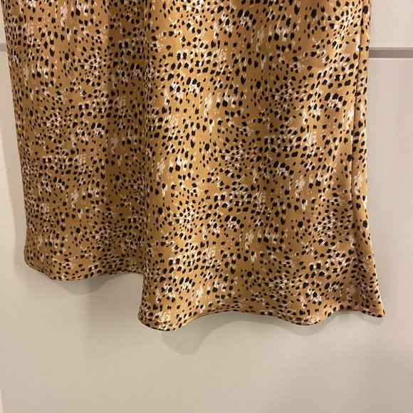 NWT Topshop Mustard/Black Leopard Print Flounce Maxi Skirt - Size 8 EUC - Picture 6 of 13